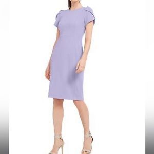 Calvin Klein tulip sleeve dress purple lavender
